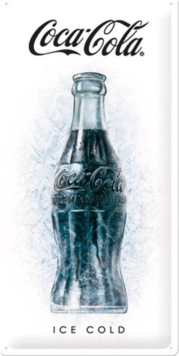 Plaque métal 50 x 25 cm - Coca-Cola - Ice cold