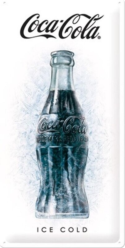 Plaque métal 50 x 25 cm - Coca-Cola - Ice cold