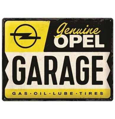 Plaque métal 30 x 40 cm - Opel - Garage