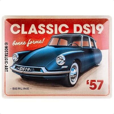 Plaque métal 30 x 40 cm - DS - Classic DS19 Berline