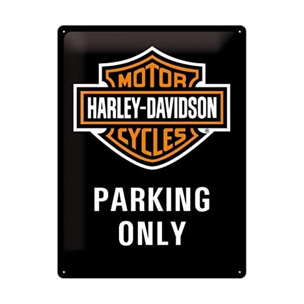 Plaque métal 30 x 40 cm - Harley - Parking Only