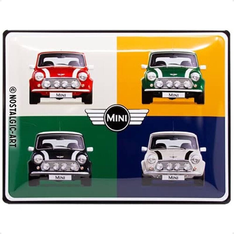 Plaque métal 30 x 40 cm - Mini Cooper - Warhol
