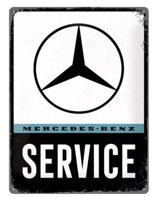 Plaque métal 30 x 40 cm - Mercedes Benz - Service
