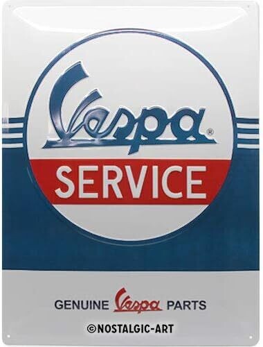 Plaque métal 30 x 40 cm - Vespa - Service