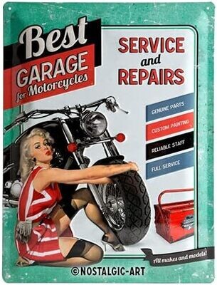 Plaque métal 30 x 40 cm - Best Garage for motocycles
