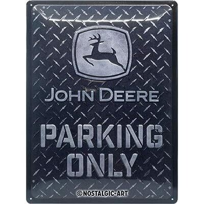 Plaque métal 30 x 40 cm -John Deere - Parking Only