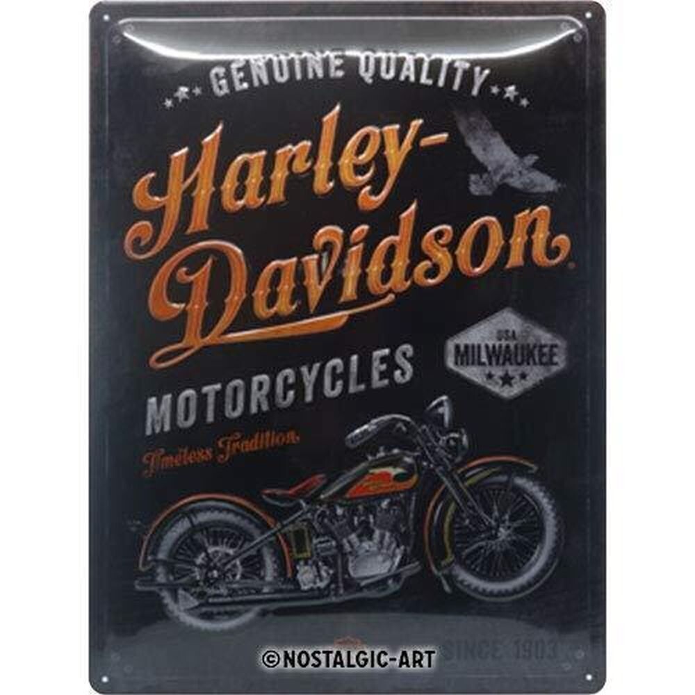 Plaque métal 30 x 40 cm - Harley - Timeless Tradition