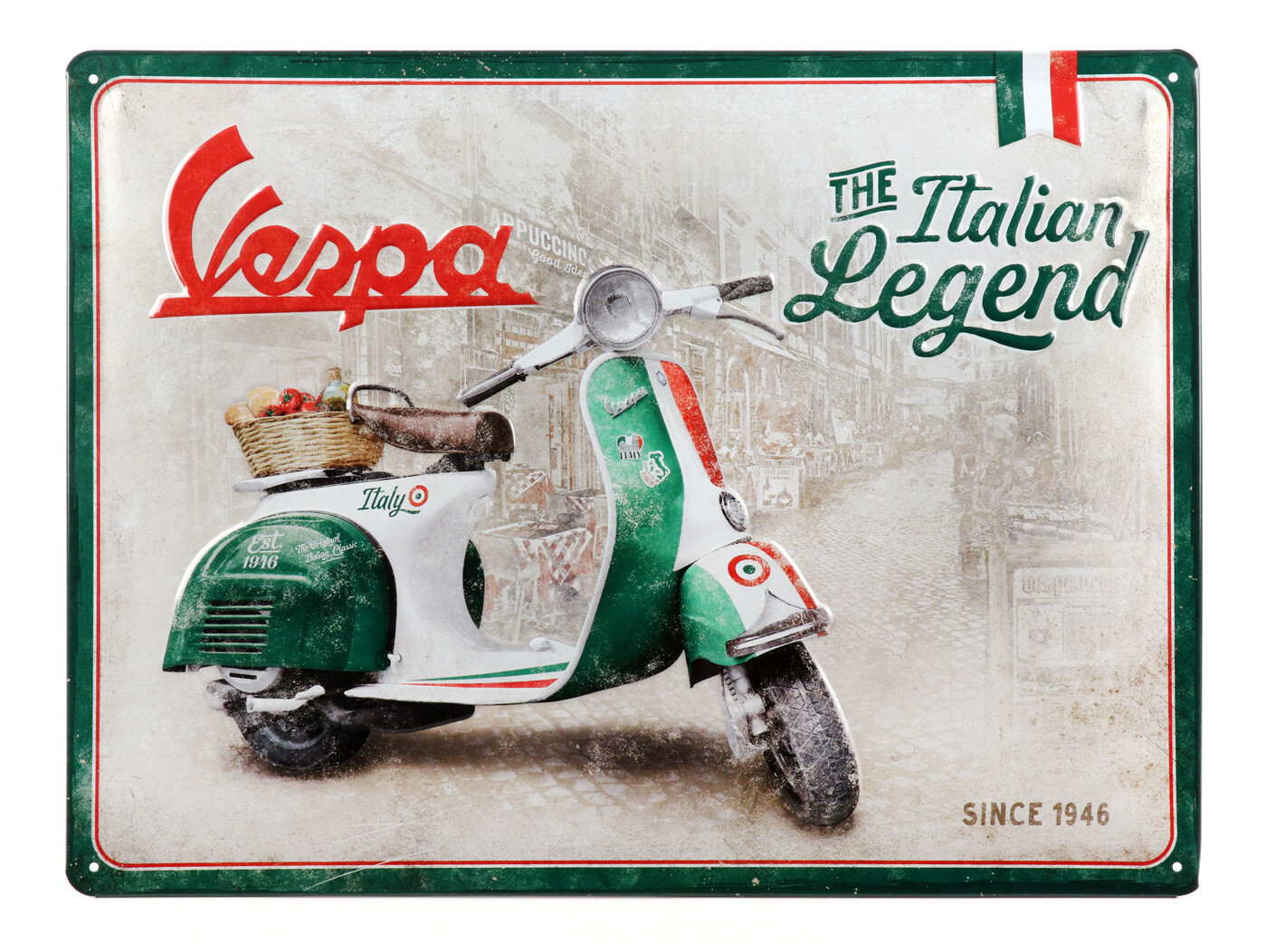 Plaque métal 30 x 40 cm - Vespa - Italian Legend