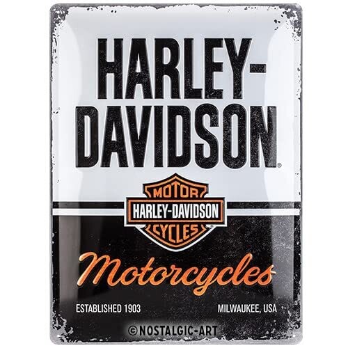Plaque métal 30 x 40 cm - Harley - Motorcycles