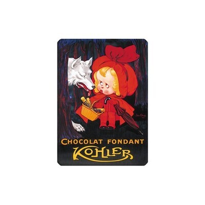 Plaque métal 15 X 21 cm - Chocolat Kholer