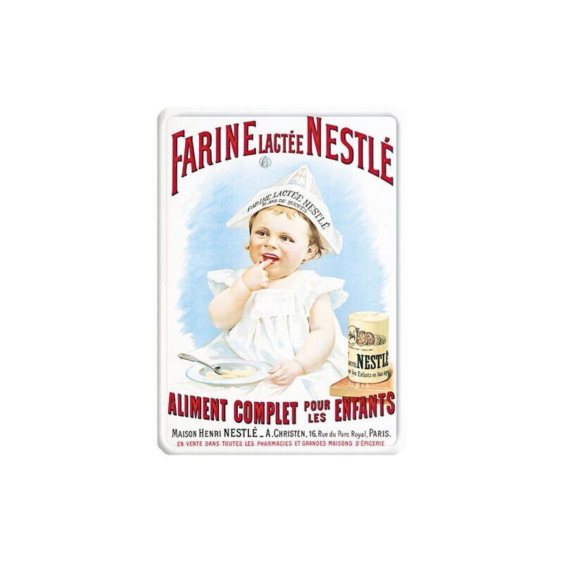 Plaque métal 15 X 21 cm - Farine lactée - Nestlé