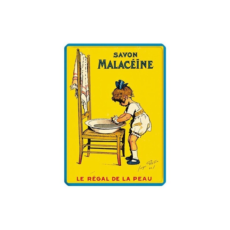 Plaque métal 15 X 21 cm - Savon Malacéïne