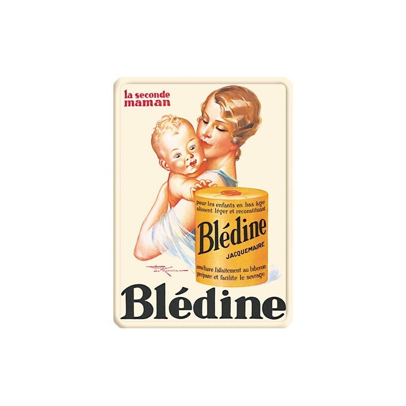 Plaque métal 15 X 21 cm - Seconde Maman - Blédine