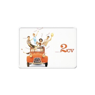 Plaque métal 15 X 21 cm - La liberté en 2 CV - Citroen
