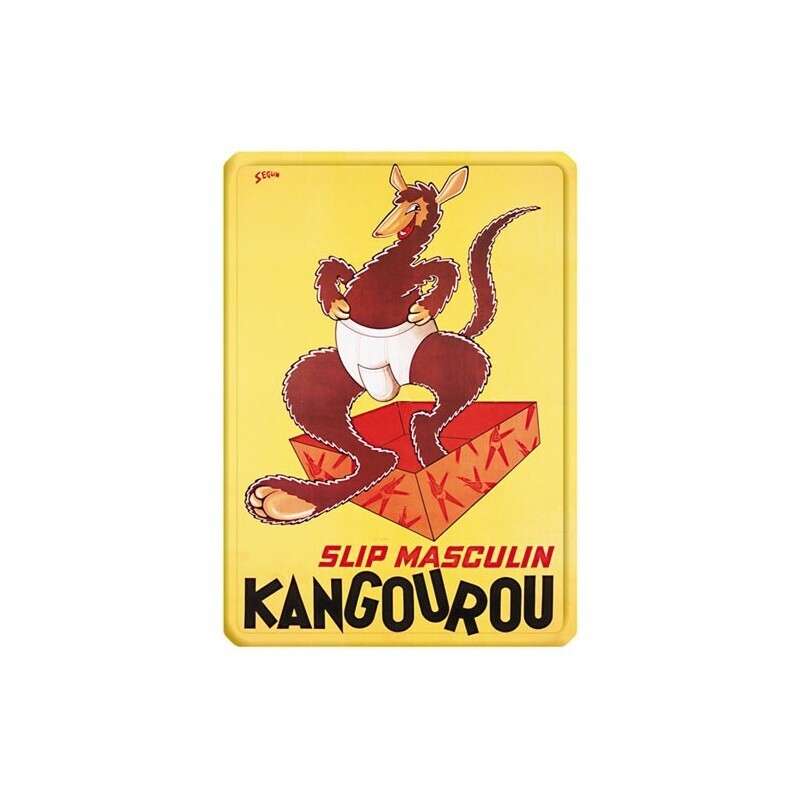 Plaque métal 15 X 21 cm - Slip - Kangourou
