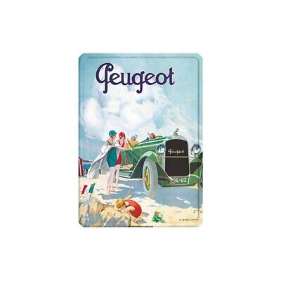 Plaque métal 15 X 21 cm - La plage - Peugeot