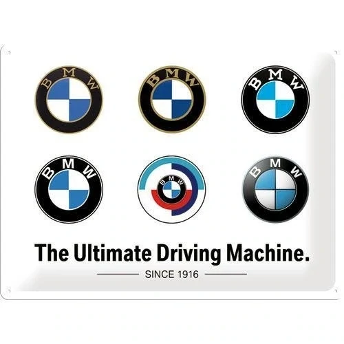 Plaque métal 30 x 40 cm - BMW - Logo Evolution