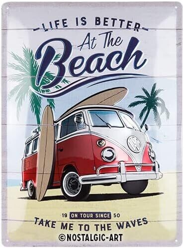 Plaque métal 30 x 40 cm - VW - Van Life