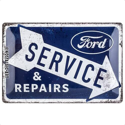 Plaque métal 20 x 30 cm - Ford  - Service &amp; Repairs