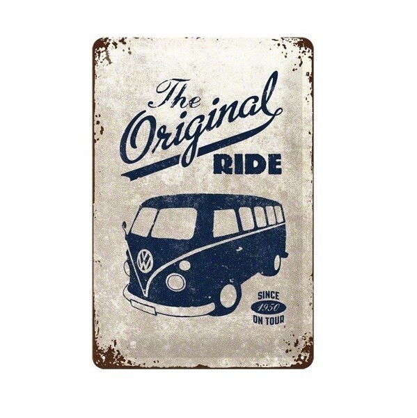 Plaque métal 20 x 30 cm - VW Bulli - The Original Ride