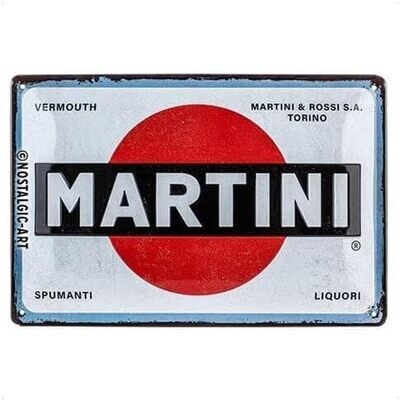 Plaque métal 20 x 30 cm - Martini - Logo
