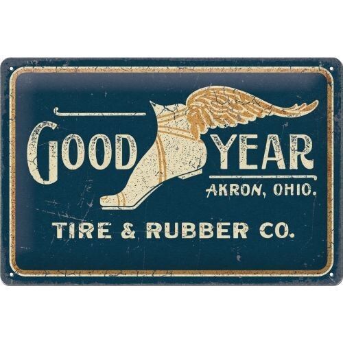 Plaque métal 20 x 30 cm - Goodyear