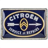 Plaque métal 20 x 30 cm - Citroën - Service