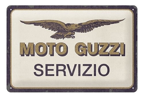 Plaque métal 20 x 30 cm - Moto Guzzi - Servizio