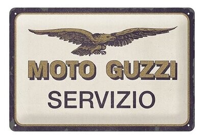 Plaque métal 20 x 30 cm - Moto Guzzi - Servizio