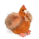 Peluche poule &quot;Poulette&quot; - Orange roux - 20 cm