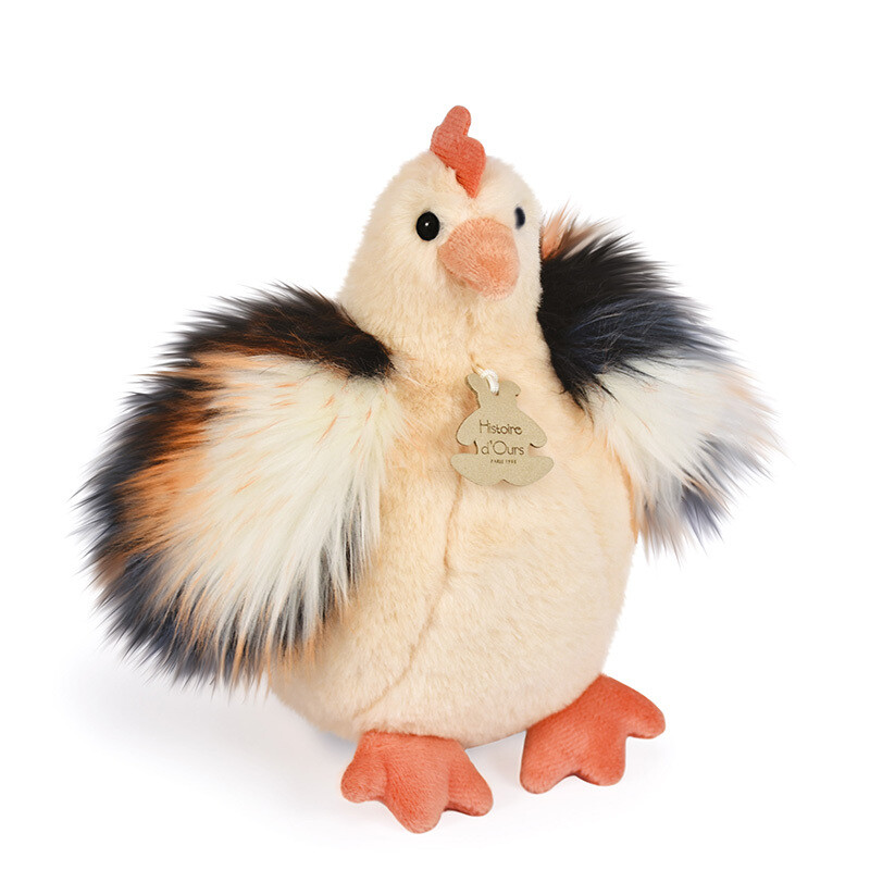 Peluche poule &quot;Poulette&quot; - Beige - 20 cm