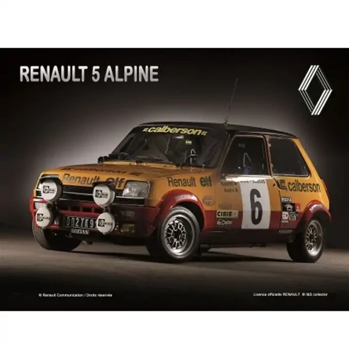 Plaque métal 30 x 40 cm - RENAULT R5 Alpine Calberson