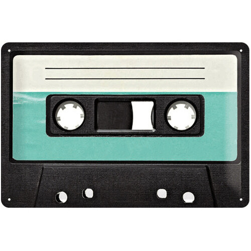 Plaque métal 20 x 30 cm - RETRO CASSETTE