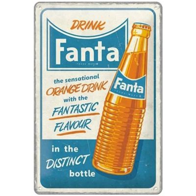 Plaque métal 20 x 30 cm - Fanta