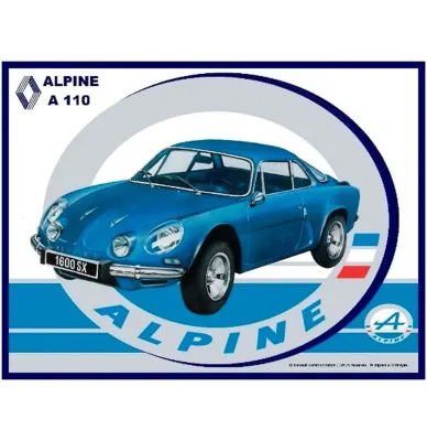 Plaque métal 20 x 30 cm - RENAULT Alpine A110