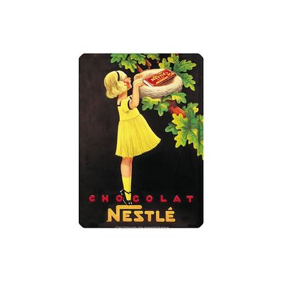 Plaque métal 15 X 21 cm - Nid - Nestlé