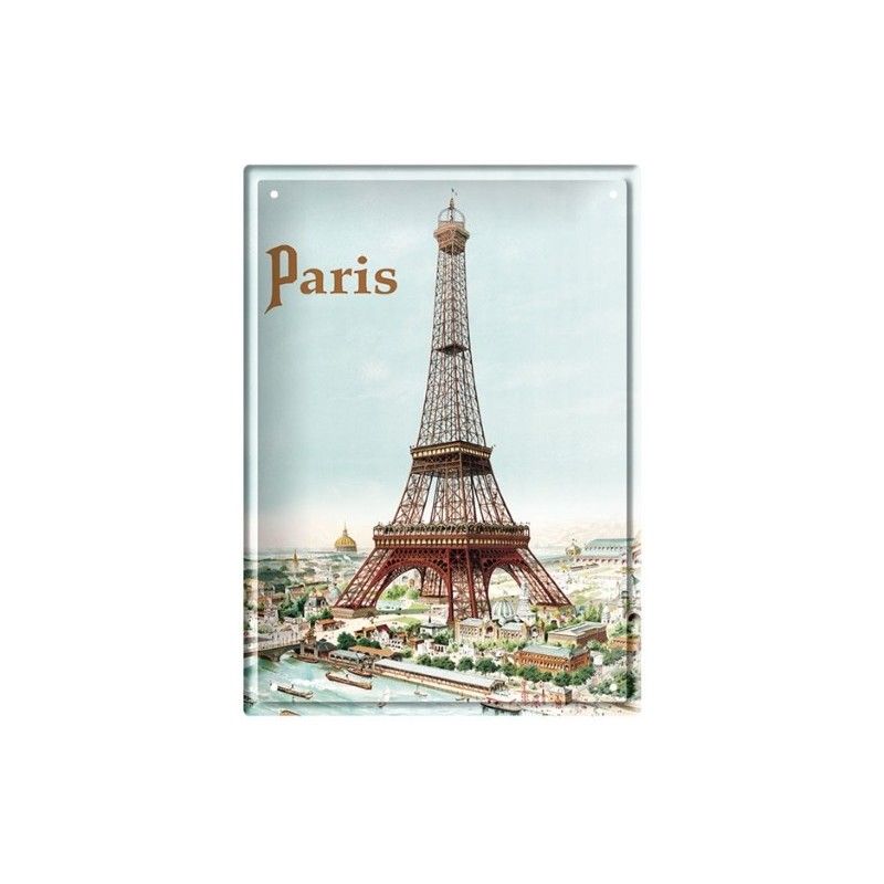 Plaque métal 15 X 21 cm - La Tour Eiffel