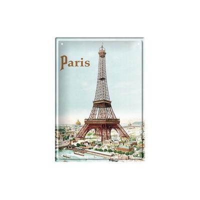 Plaque métal 15 X 21 cm - La Tour Eiffel