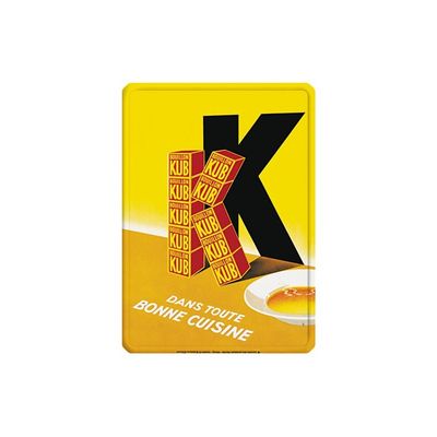 Plaque métal 15 X 21 cm - Grand K - Bouillon Kub