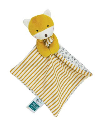 Doudou bébé renard en coton bio, Coloris: Doudou motifs et rayures