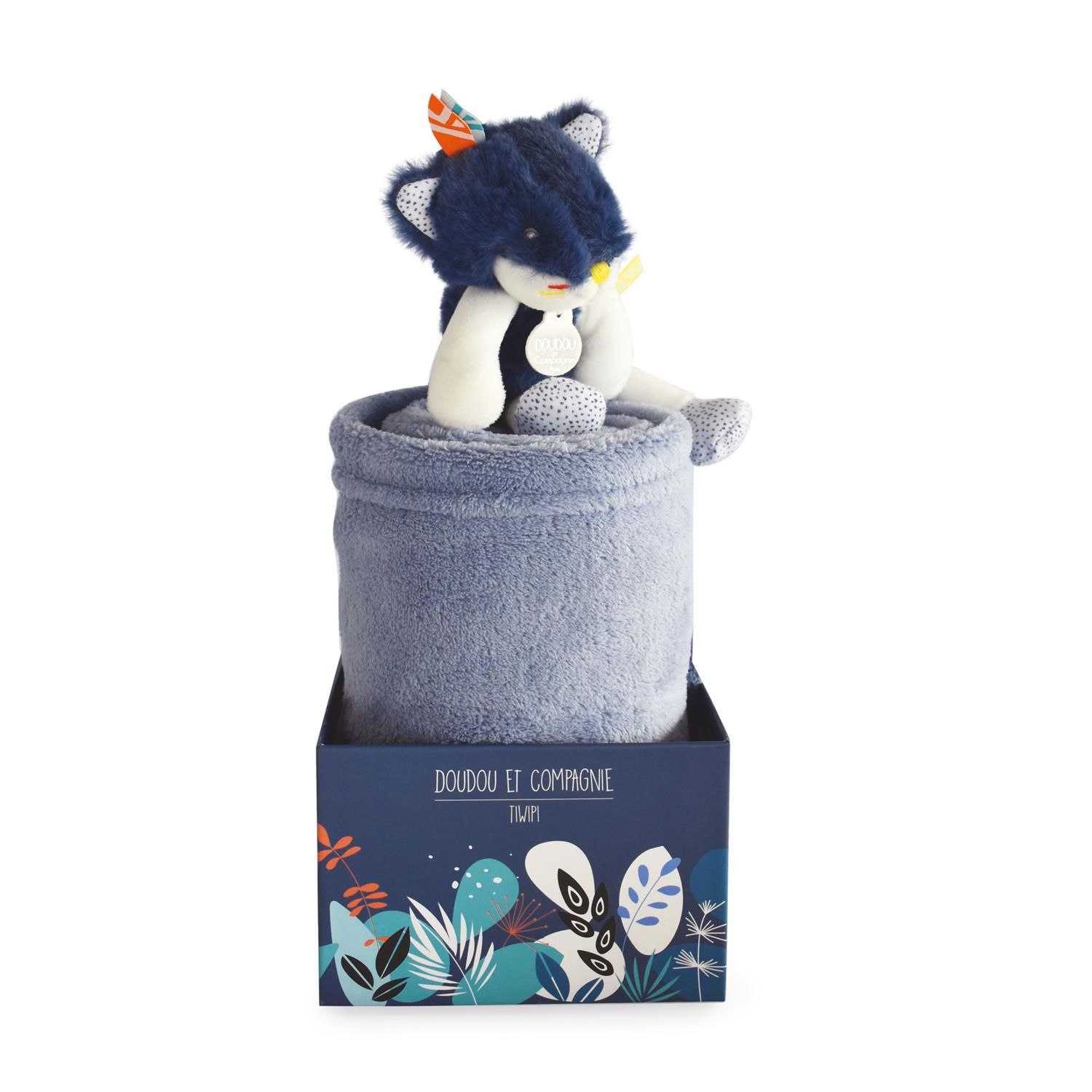 Tiwipi - Couverture bébé en polaire avec Doudou Loup