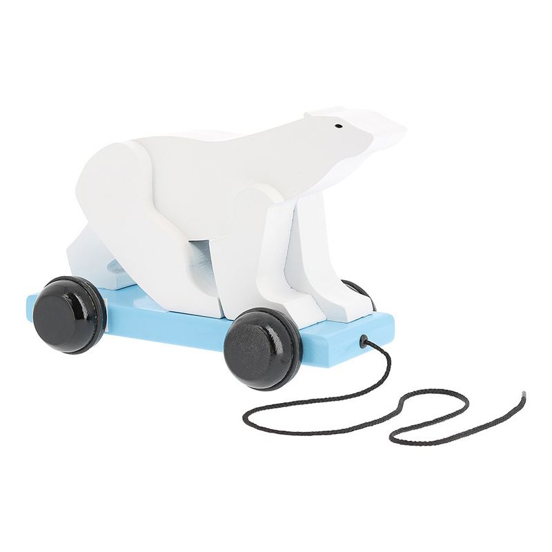 Jouet à tirer, Ours blanc Pompon