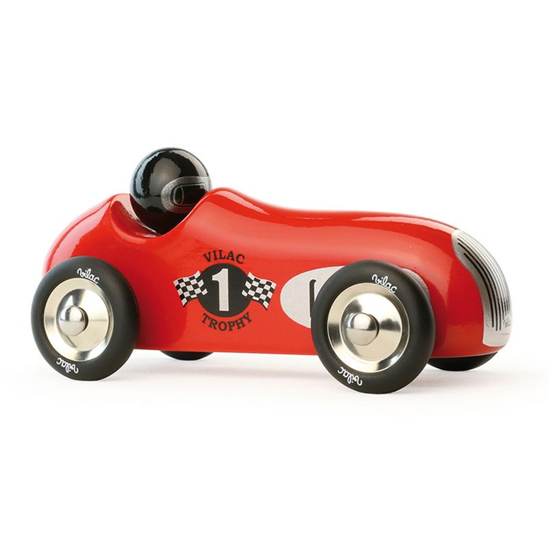 Voiture en bois, Old sport - Grand modèle rouge