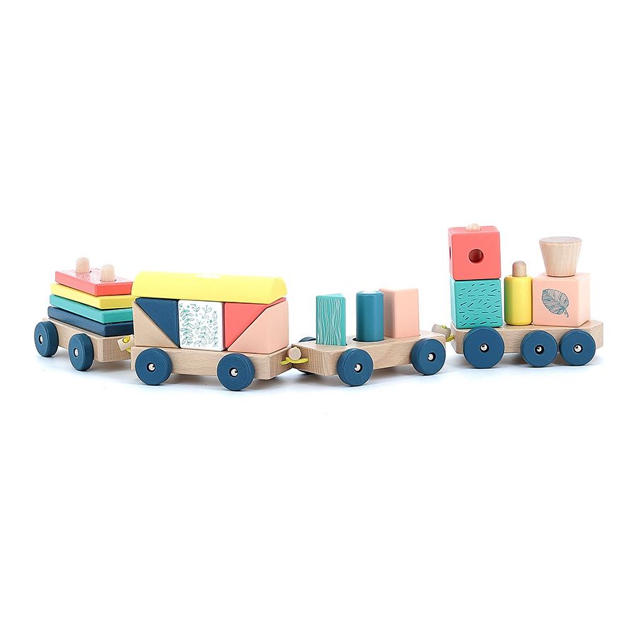 Train de cubes en bois, Sous la canopée