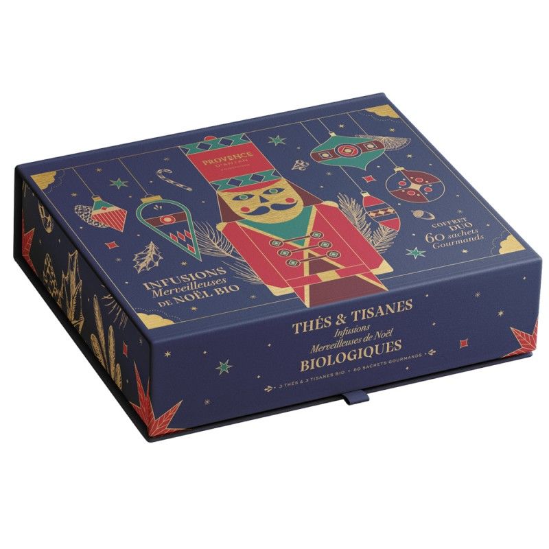 Coffret Tisanes &amp; Thés Merveilleux de Noël bio - 60 sachets