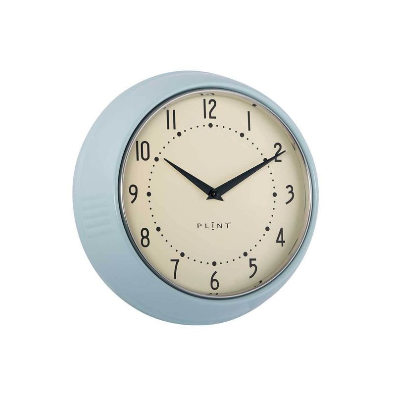 Horloge murale rétro bleu glace