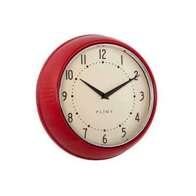 Horloge murale rétro rouge