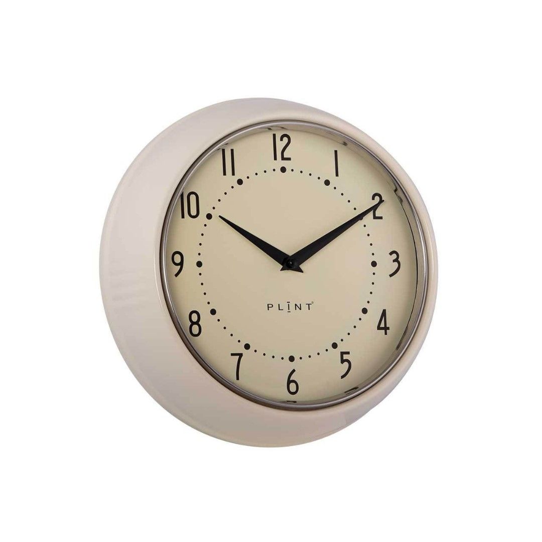 Horloge murale rétro crème