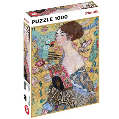 Puzzle 1000 pièces - Klimt - Dame à l&#39;éventail