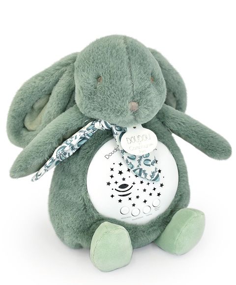 Veilleuse Lapin Musicale Projection mur avec chansons Douces - Vert